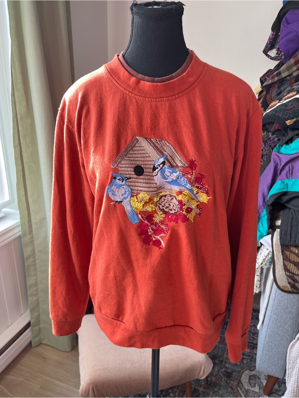 Vintage Anthony Richards Rust Autumn Fall Crewneck Sweater Size Medium